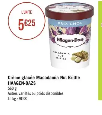 Géant Casino Crème glacée Macadamia Nut Brittle Haagen-Dazs offre