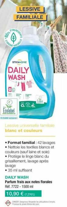 Stanhome Daily Wash Lessive Familiale offre