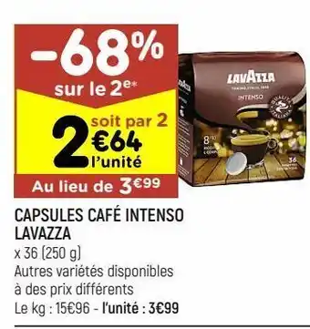 Leader Price Capsules café intenso lavazza offre