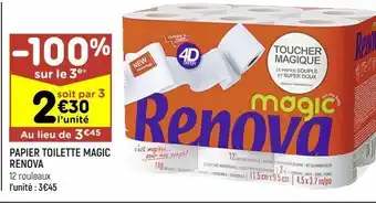Leader Price Papier toilette magic renova offre