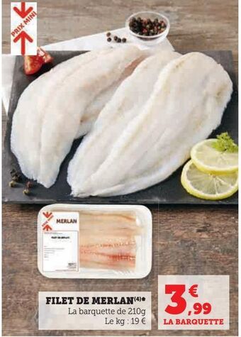 U Express Filet de merlan offre