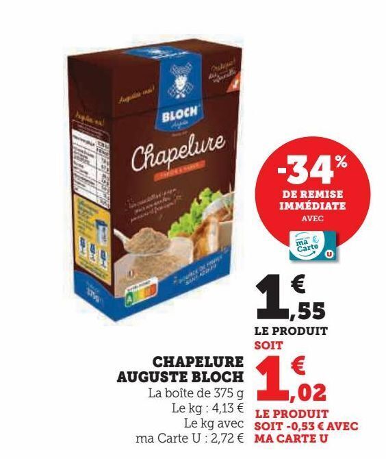 Promo Chapelure auguste bloch chez U Express