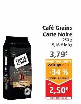 Colruyt Café grains carte noire offre