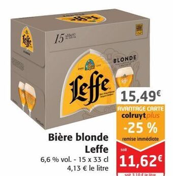 Colruyt Bière blonde leffe offre