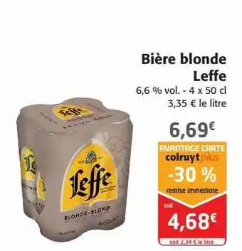 Colruyt Bière blonde leffe offre