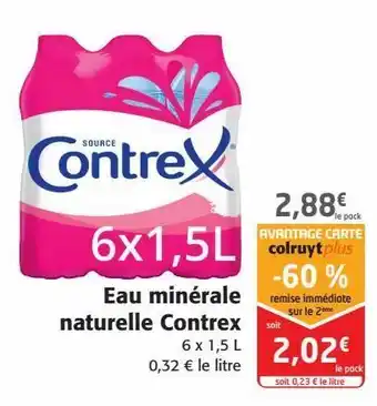Colruyt Eau minérale naturelle contrex offre