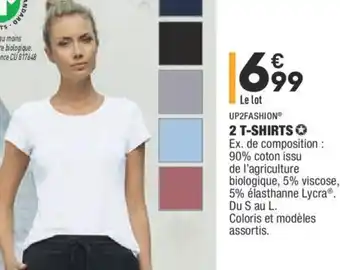 ALDI 2 T-shirts offre