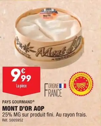 ALDI Mont d'or aop PAYS GOURMAND offre