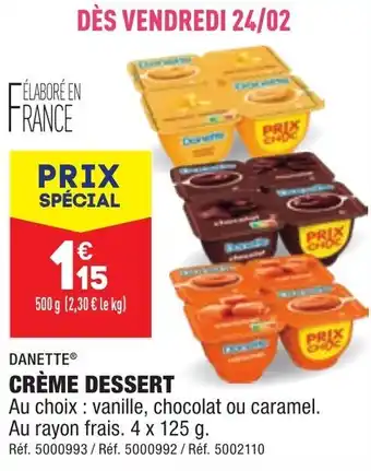 ALDI Crème dessert DANETTE offre