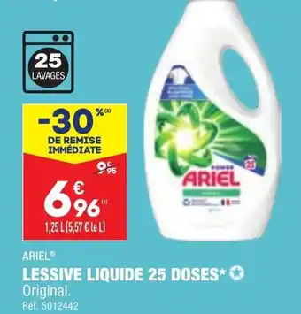 ALDI Lessive liquide 25 doses ARIEL offre