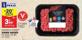 ALDI Viande hachée BOUCHERIE ST-CLÉMENT offre