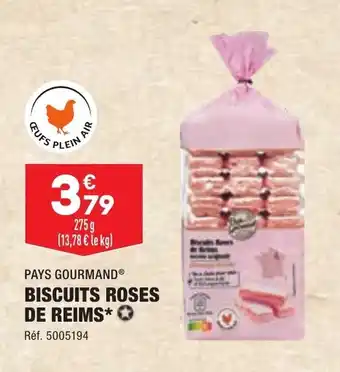 ALDI Biscuits roses de reims PAYS GOURMAND offre