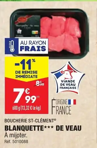 Blanquette de veau BOUCHERIE ST-CLÉMENT