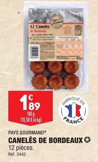 ALDI Canelés de bordeaux PAYS GOURMAND offre
