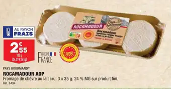 ALDI Rocamadour aop PAYS GOURMAND offre