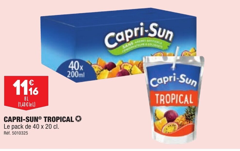 Promo Caprisun tropical chez ALDI