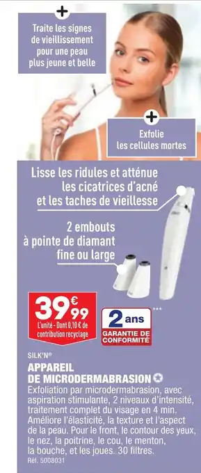 Appareil de microdermabrasion SILK'N