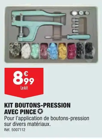 ALDI Kit boutons-pression avec pince offre