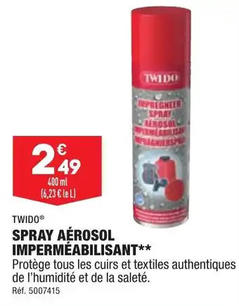 ALDI Spray aérosol imperméabilisant TWIDO offre