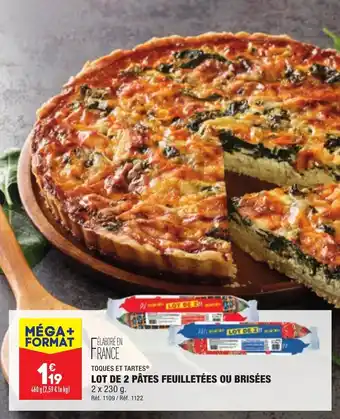ALDI Lot de 2 pâtes feuilletées ou brisées offre