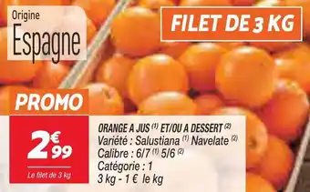 Netto Orange a jus et/ou a dessert offre
