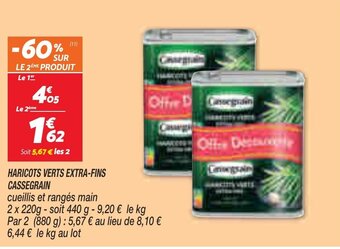 Netto Haricots verts extra-fins CASSEGRAIN offre