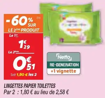 Netto Lingettes papier toilettes offre