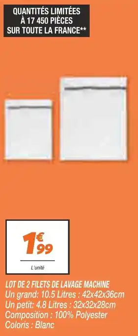 Netto Lot de 2 filets de lavage machine offre