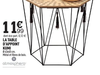 Centrakor La table d'appoint kumi offre