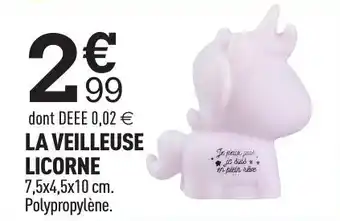 Centrakor La veilleuse licorne offre