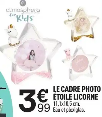 Centrakor Le cadre photo étoile licorne offre