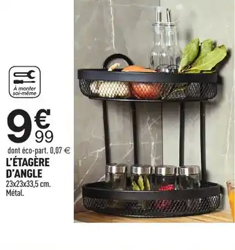 Centrakor L'étagère d'angle offre