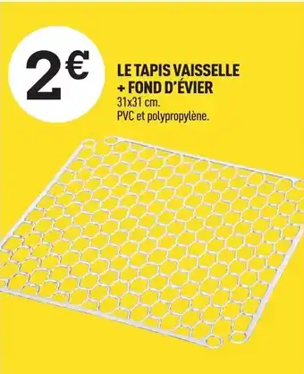 Centrakor Le tapis vaisselle + fond d'évier offre