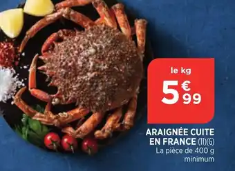 Araignée Cuite en France