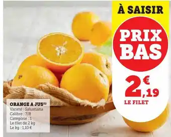 Super U Orange à jus offre