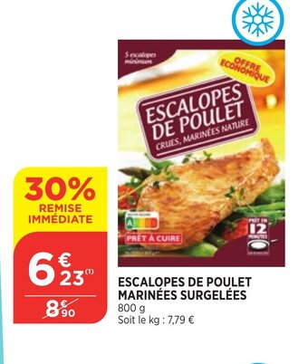 Bi1 Escalopes de Poulet Marinées Surgelées offre
