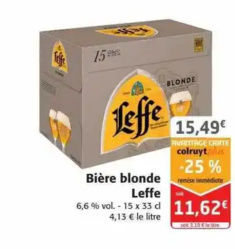 Colruyt Bière blonde leffe offre