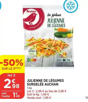 Bi1 Julienne de Légumes Surgelée Auchan offre