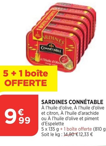 Bi1 Sardines Connétable offre