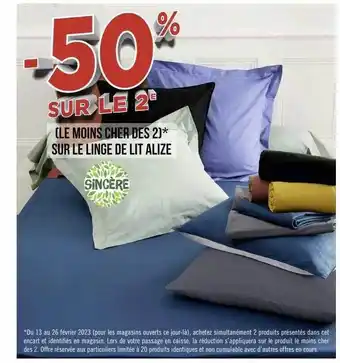 Linge de lit alizé sincère