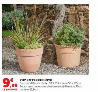 Hyper U Pot en terre cuite offre