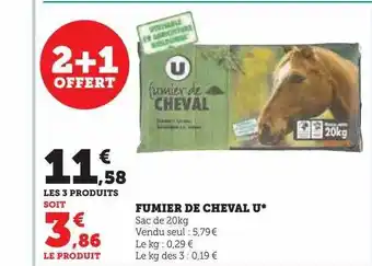 Hyper U Fumier de cheval u offre