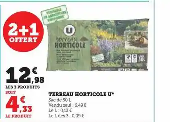 Hyper U Terreau horticole u offre