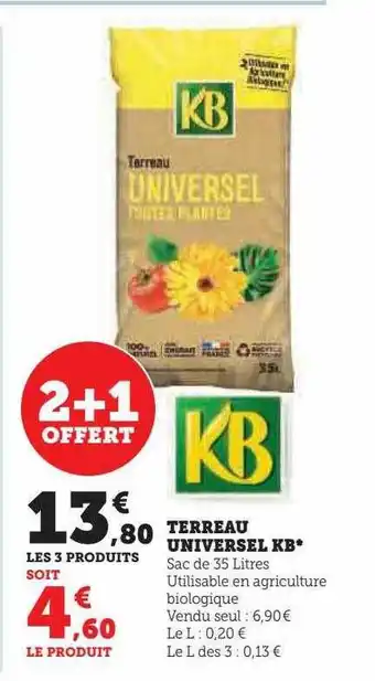Hyper U Terreau universel kb offre