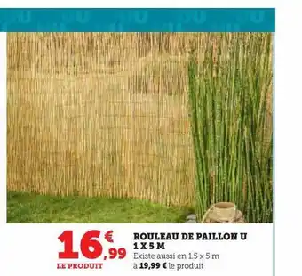 Hyper U Rouleau de paillon u 1 x 5 m offre
