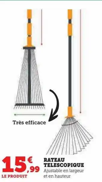 Râteau télescopique