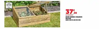 Hyper U Mini serre-chassis en pin 100 x 60 x 25-40 cm offre
