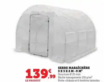 Hyper U Serre maraîchère 3 x 3 x 2 m - 9 m² offre