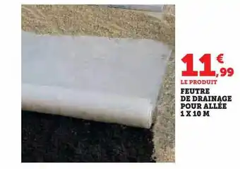 Feutre de drainage pour allée 1 x 10 m