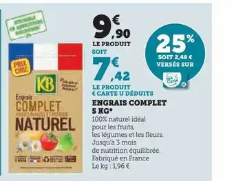 Hyper U Engrais complet 5 kg offre